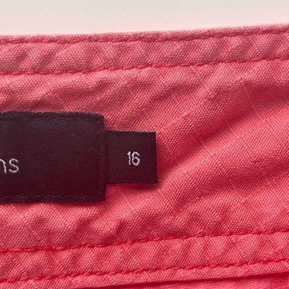 Calvin Klein Women's High Rise Cropped‎ Pants Pink Coral Size 16 - Picture 12 of 13